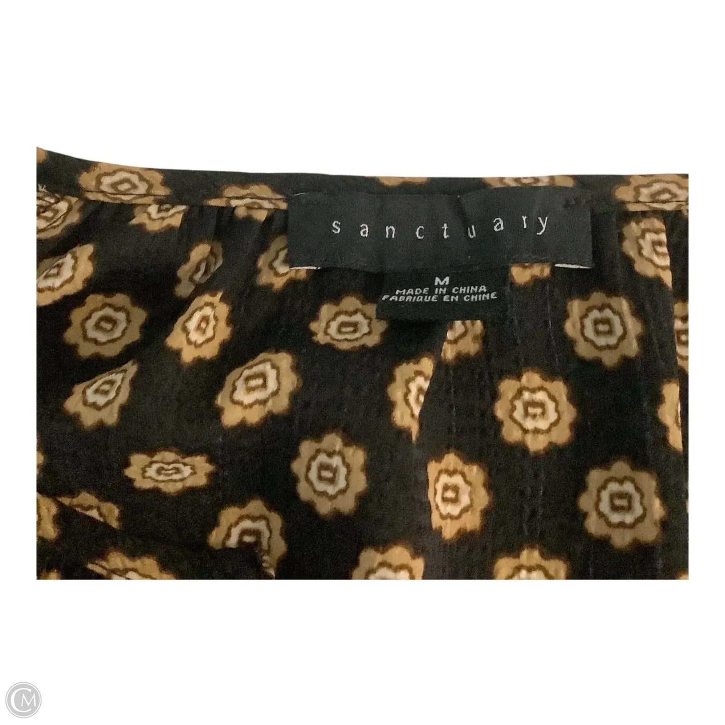 Top Long Sleeve Basic By Sanctuary In Black & Tan, Size: M