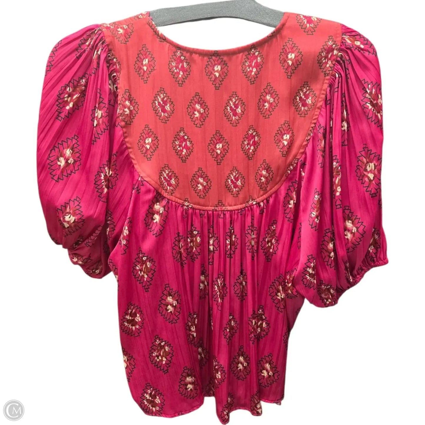 Top Long Sleeve By Anthropologie In Pink, Size: L
