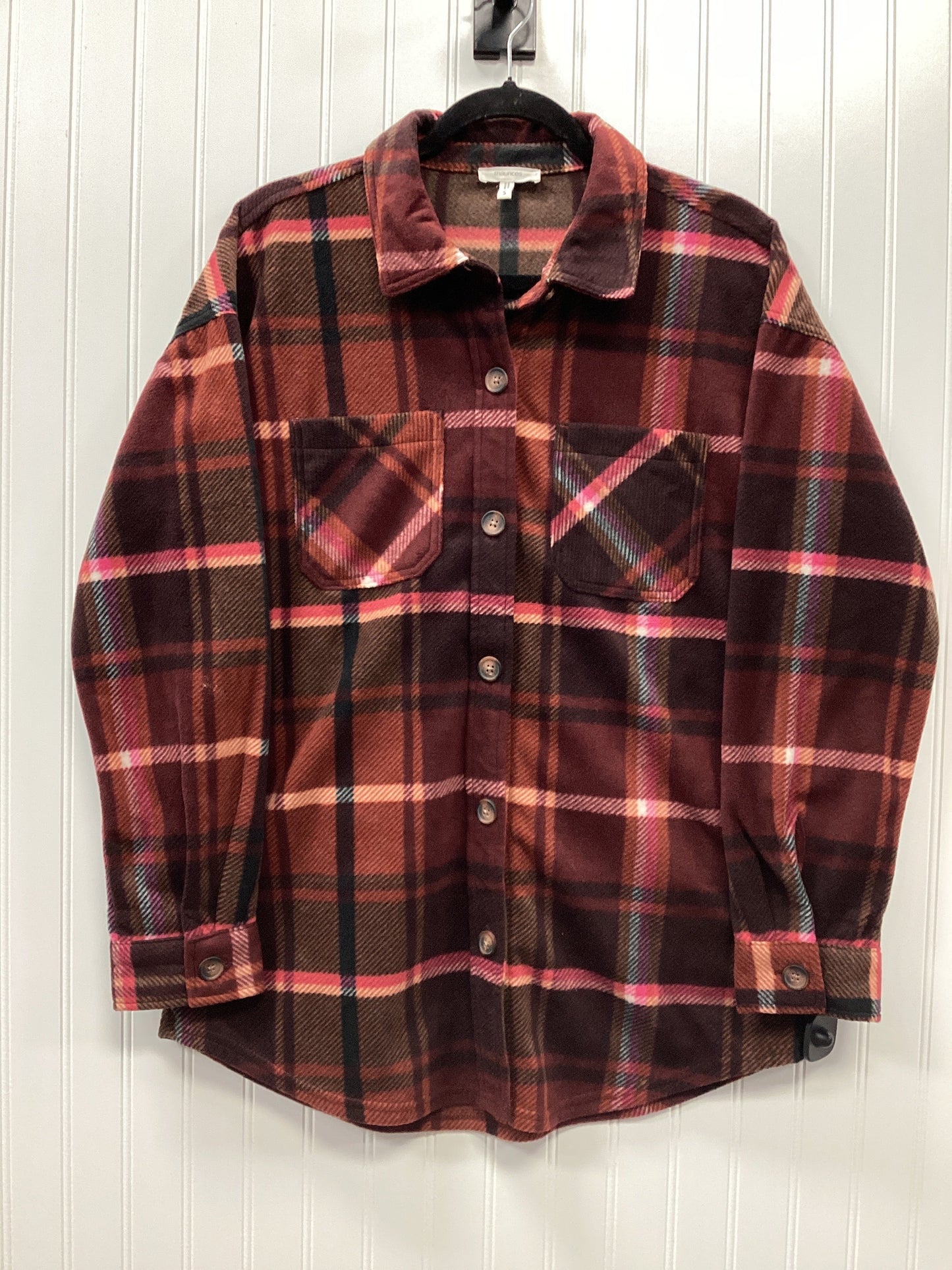 Jacket Shirt By Maurices In Red, Size:S