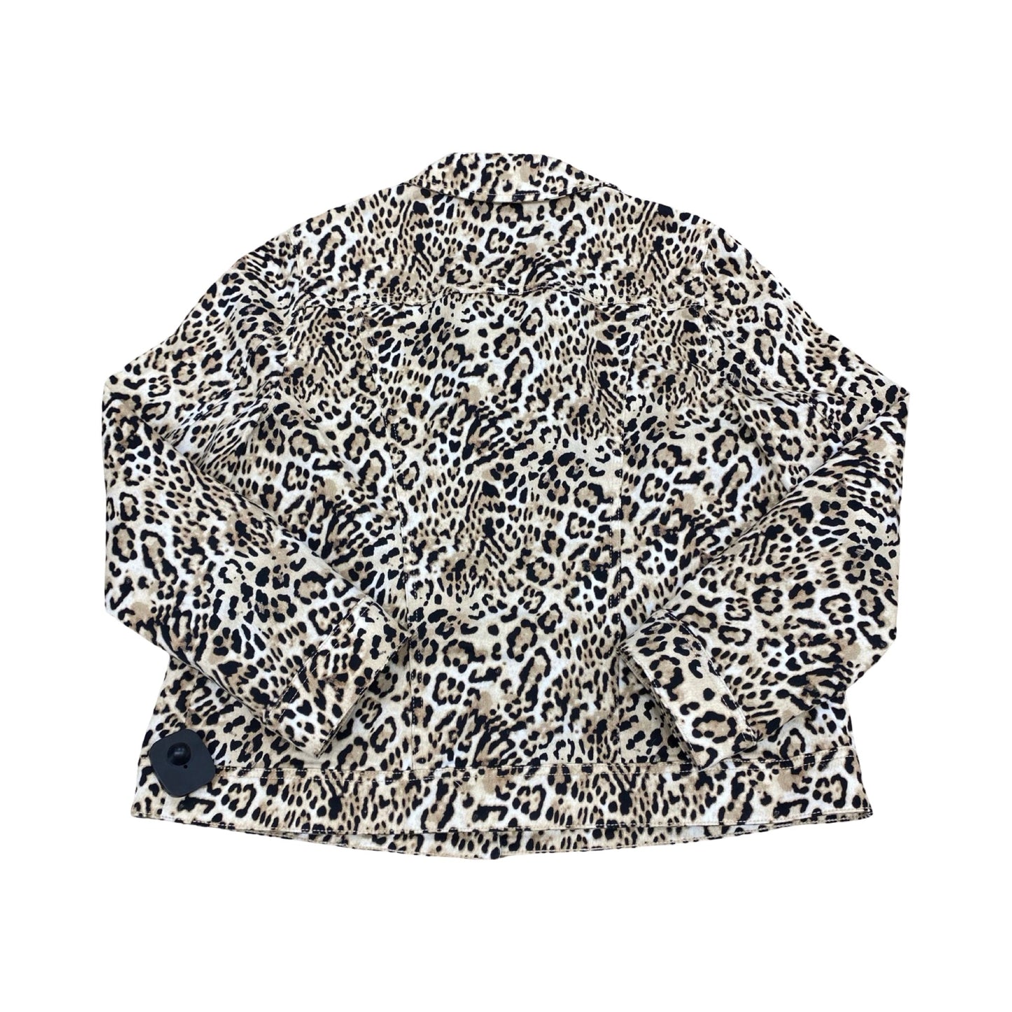 Jacket Denim By Chicos In Animal Print, Size:L