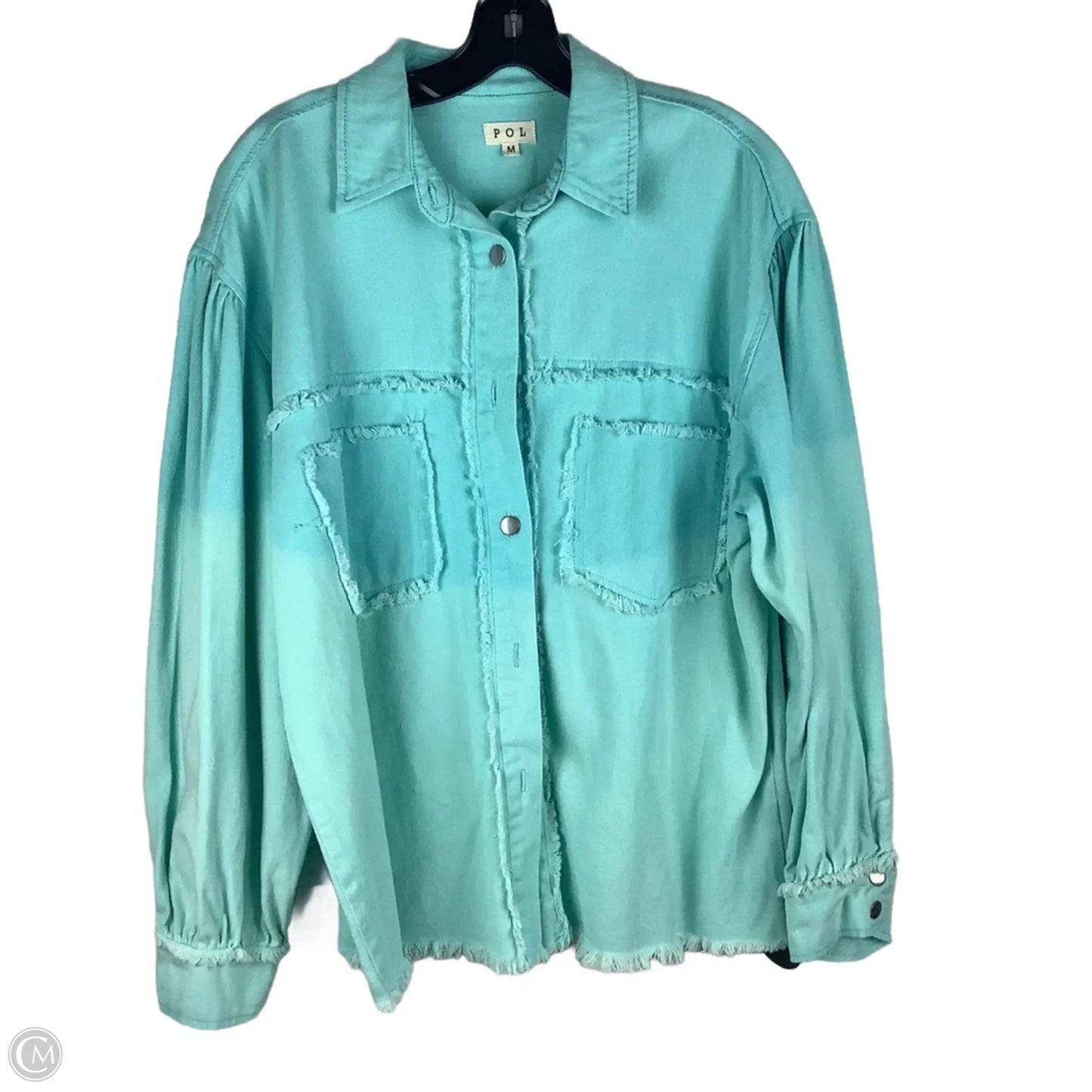 Jacket Denim By Pol In Blue Denim, Size: M