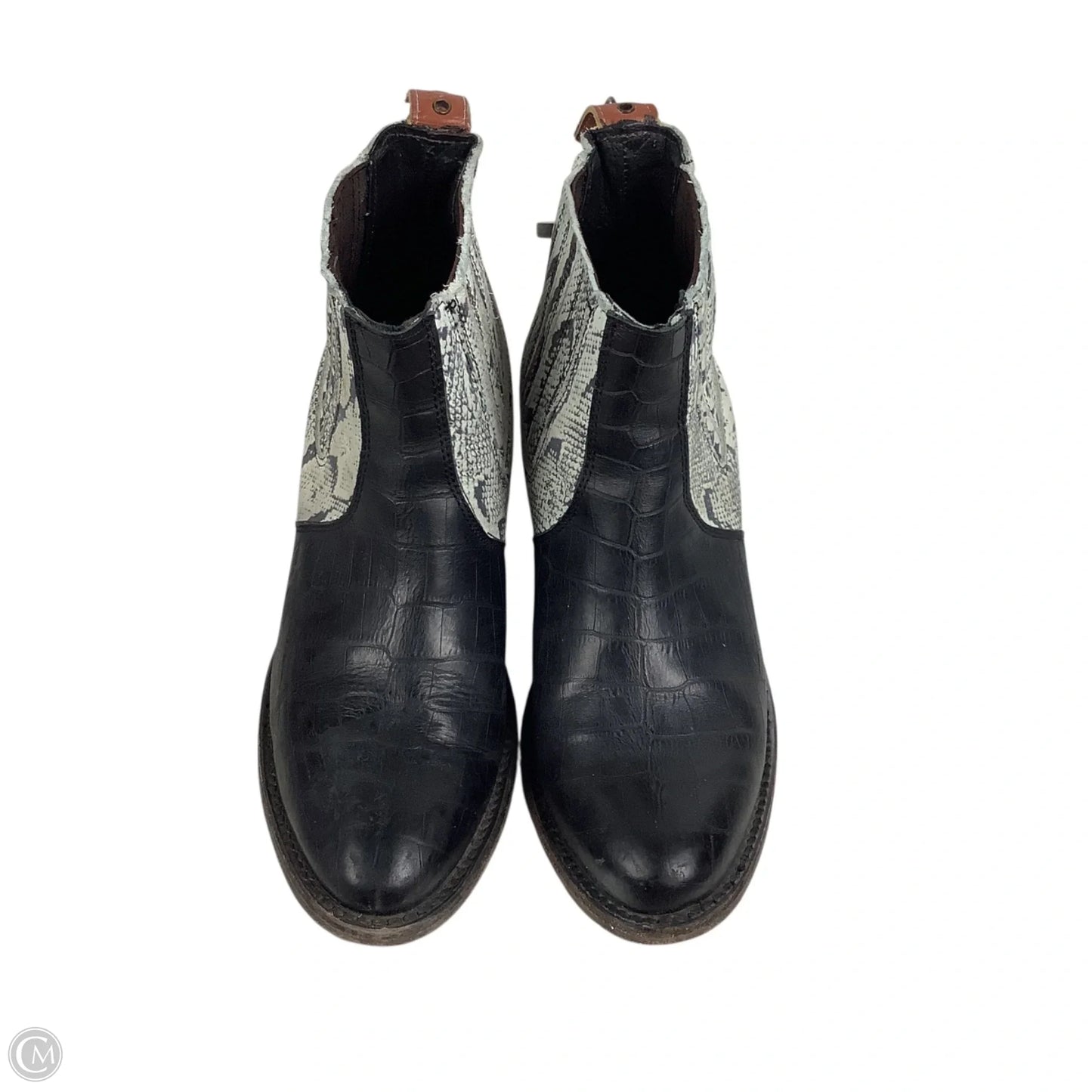 Boots Ankle Heels By Freebird In Snakeskin Print, Size: 6