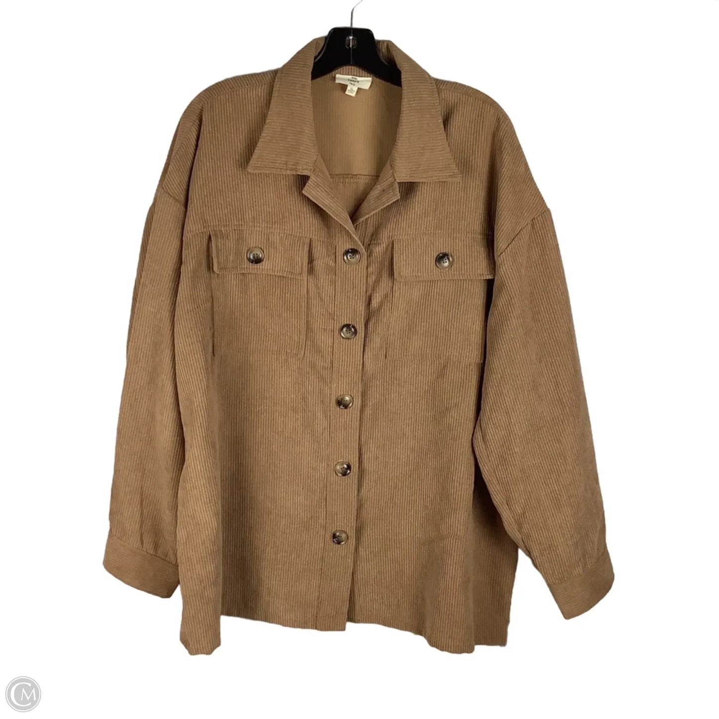 Jacket Shirt By Entro In Brown, Size: Xl
