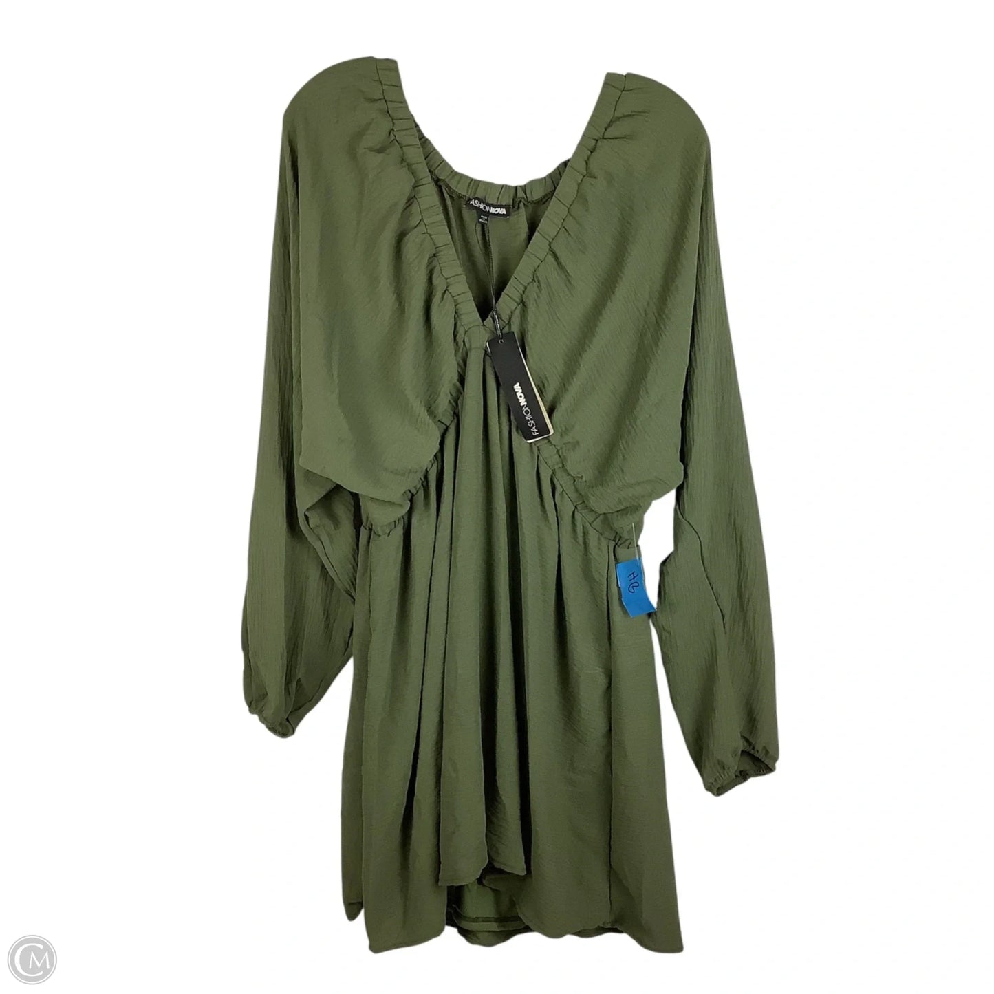 Dress Casual Short By Fashion Nova In Green, Size: 2x