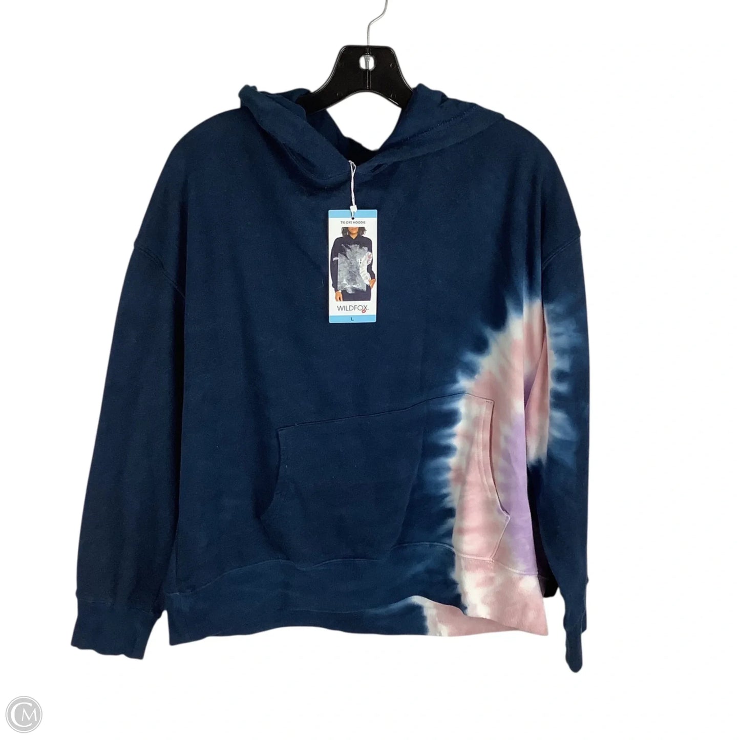 Sweatshirt Hoodie By Wildfox In Tie Dye Print, Size: L