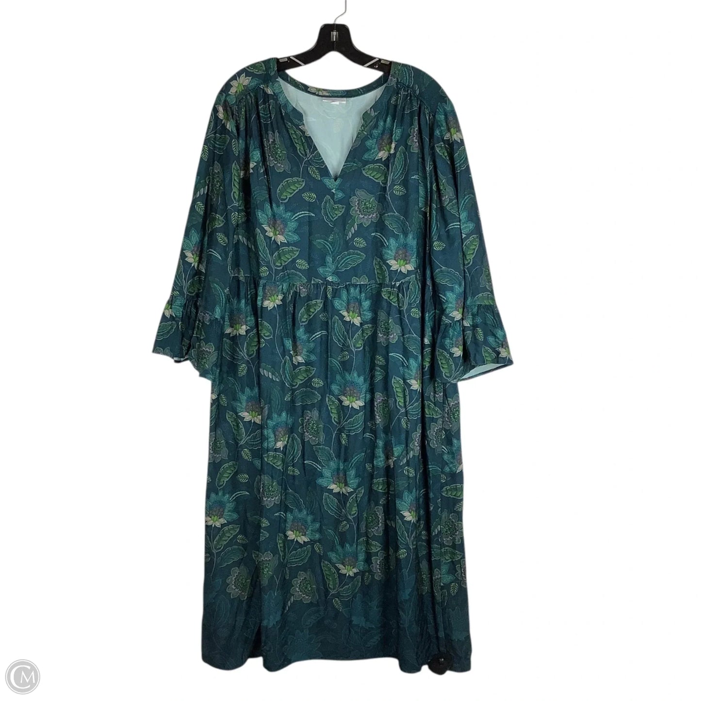 Dress Casual Midi By J. Jill In Floral Print, Size: Xl