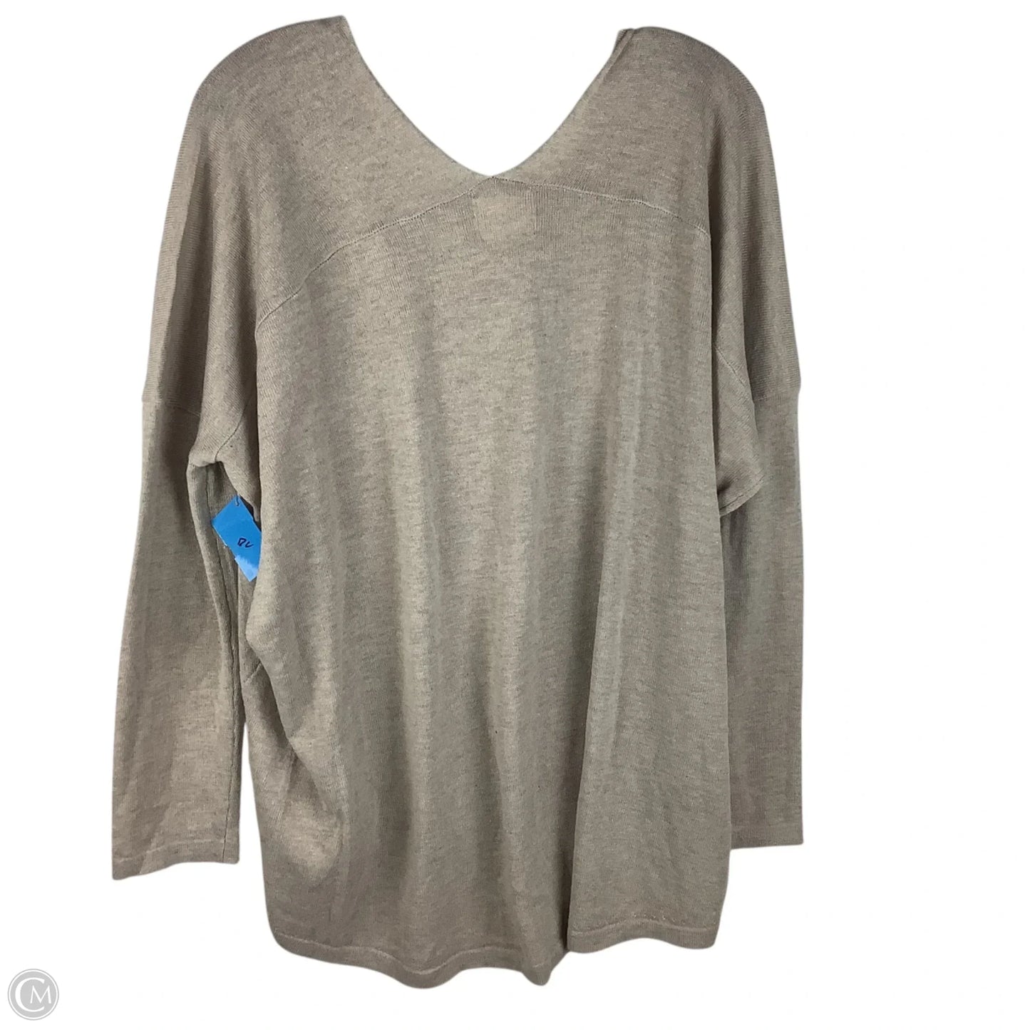 Top Long Sleeve By Andree By Unit In Taupe, Size: L