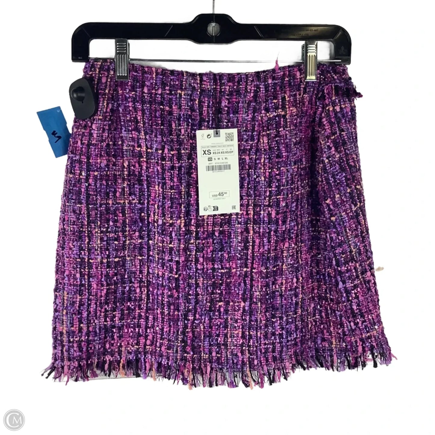Skirt Mini & Short By Zara In Purple, Size: Xs