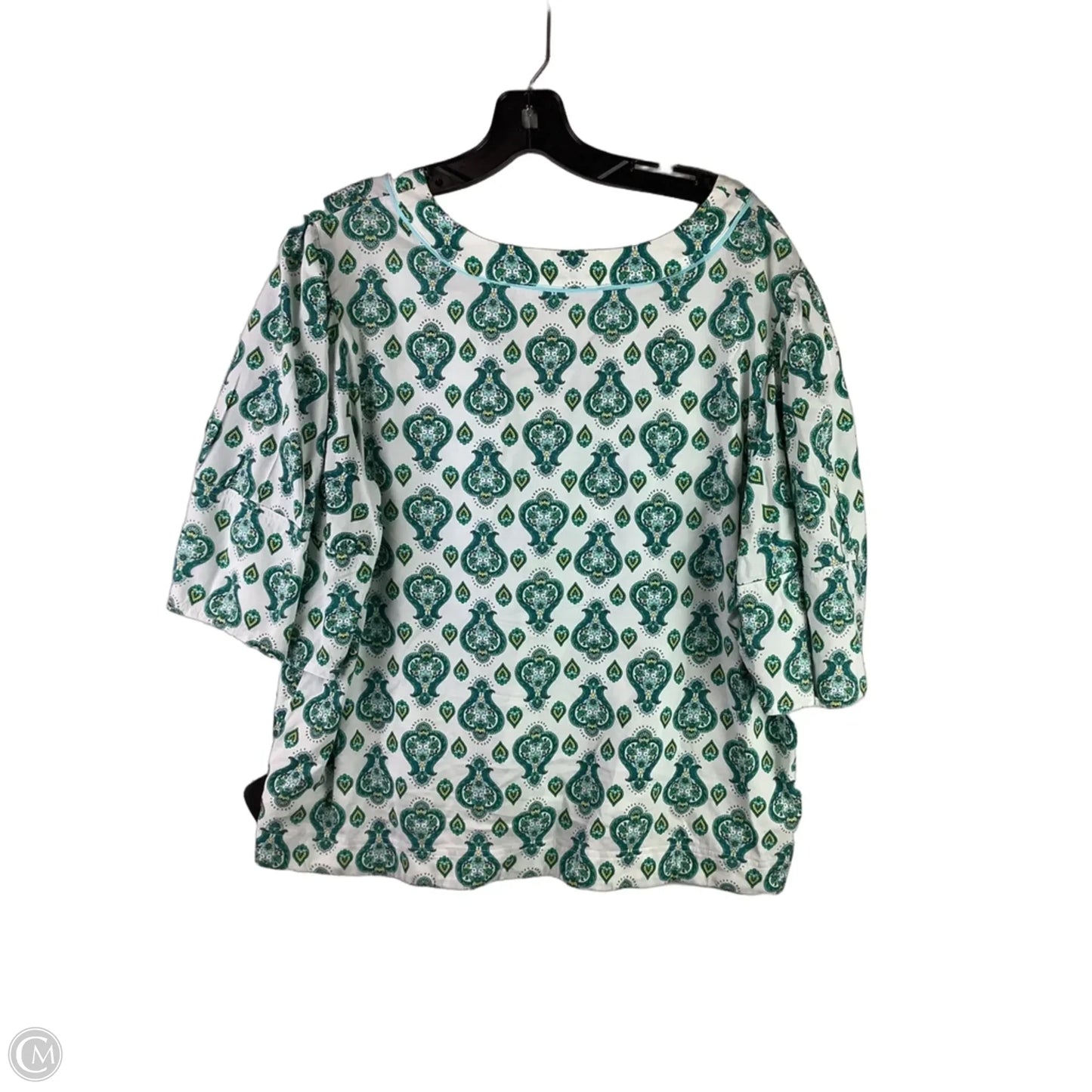 Top Short Sleeve By Loft In Paisley Print, Size: Xl