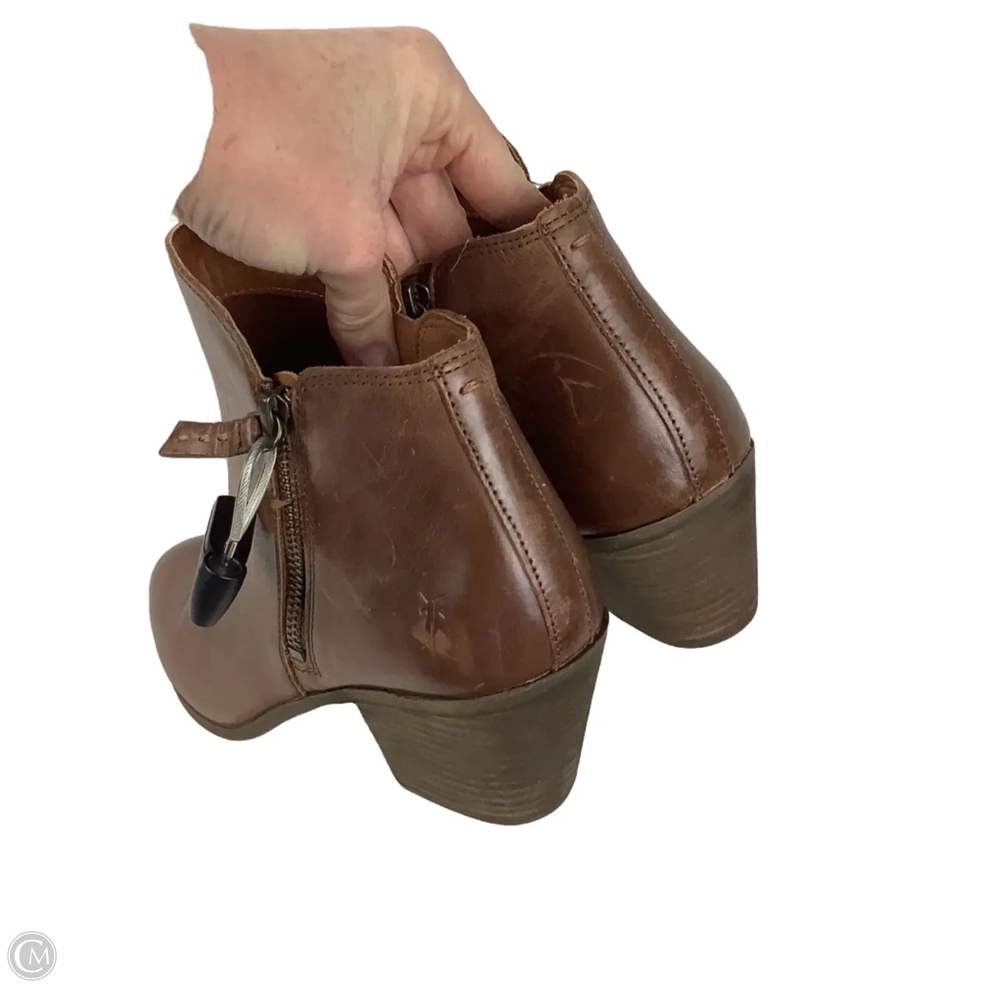 Boots Designer By Frye In Brown, Size: 9.5