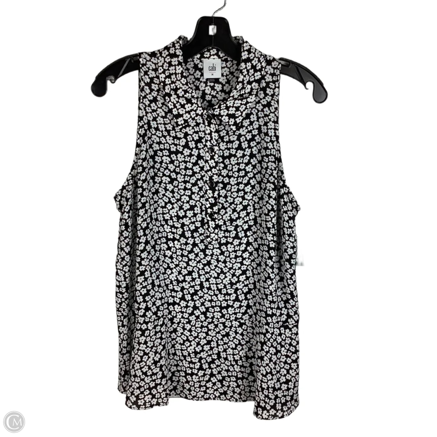 Top Sleeveless By Cabi In Floral Print, Size: M