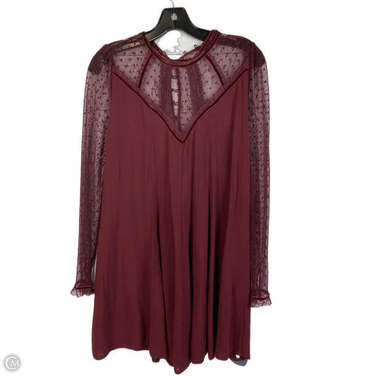 Dress Casual Short By Kimichi Blue In Maroon, Size: S
