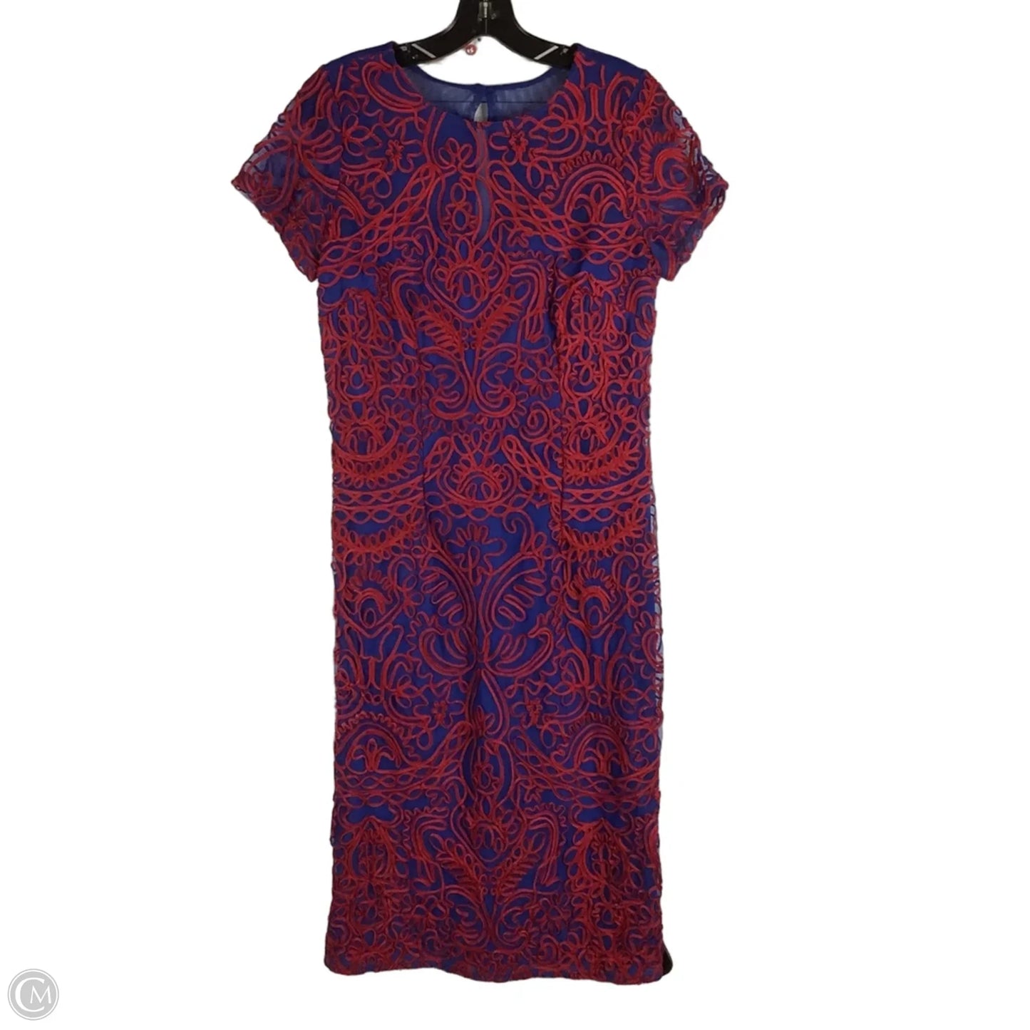 Dress Party Short By Js Collections In Blue & Red, Size: 8