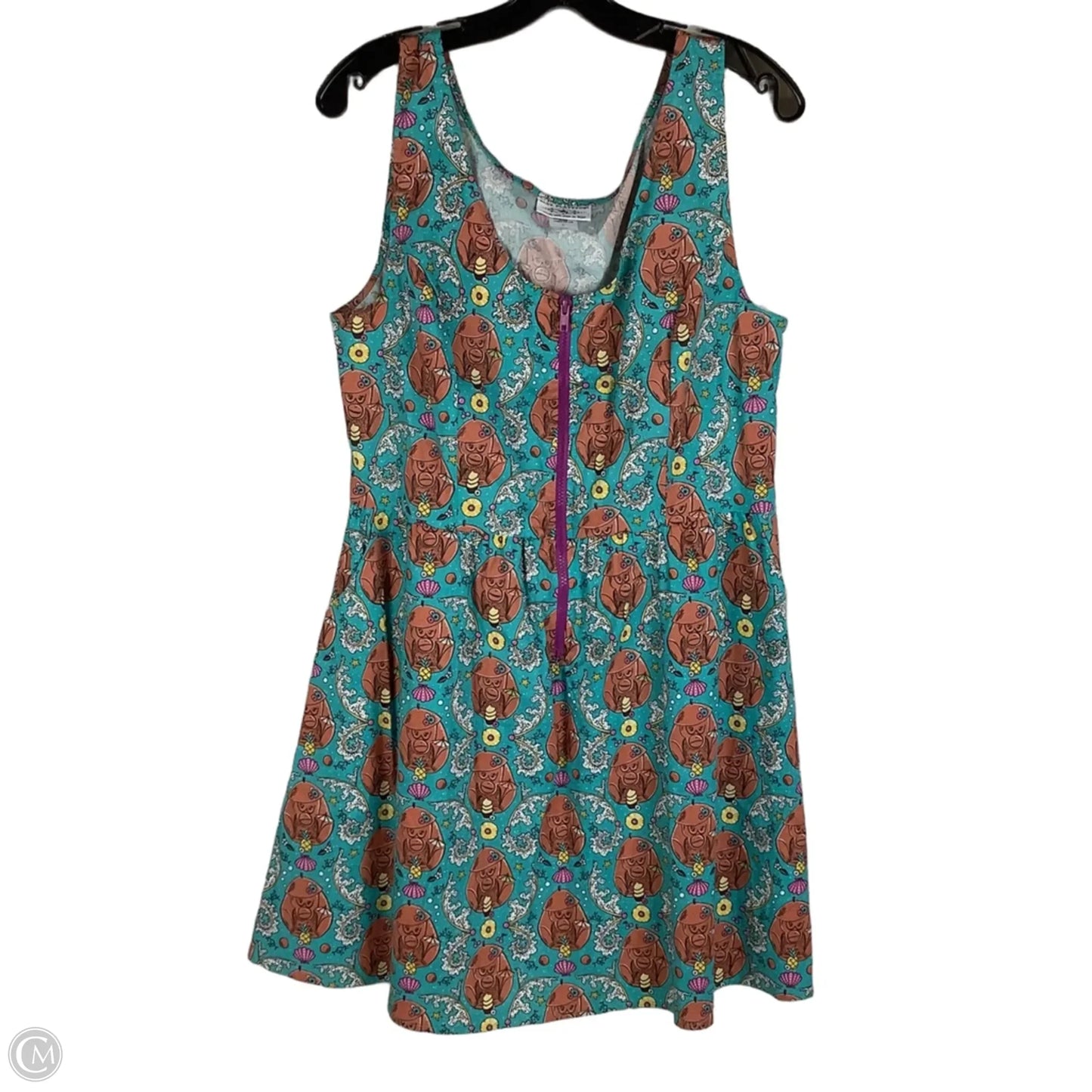Dress Casual Short By Cmc In Blue & Brown, Size: L