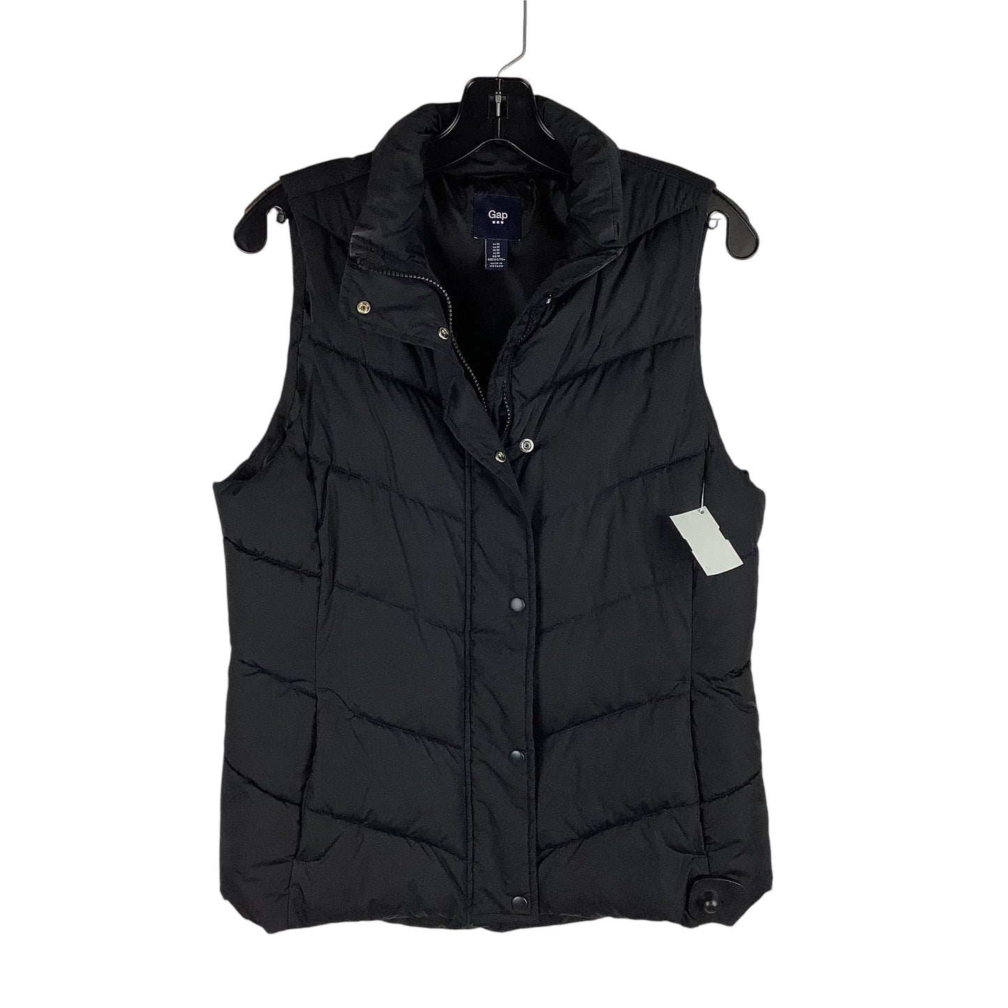 Vest Puffer & Quilted By Gap In Black, Size: M