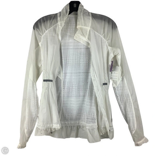 Athletic Jacket By Lululemon In White Size 2