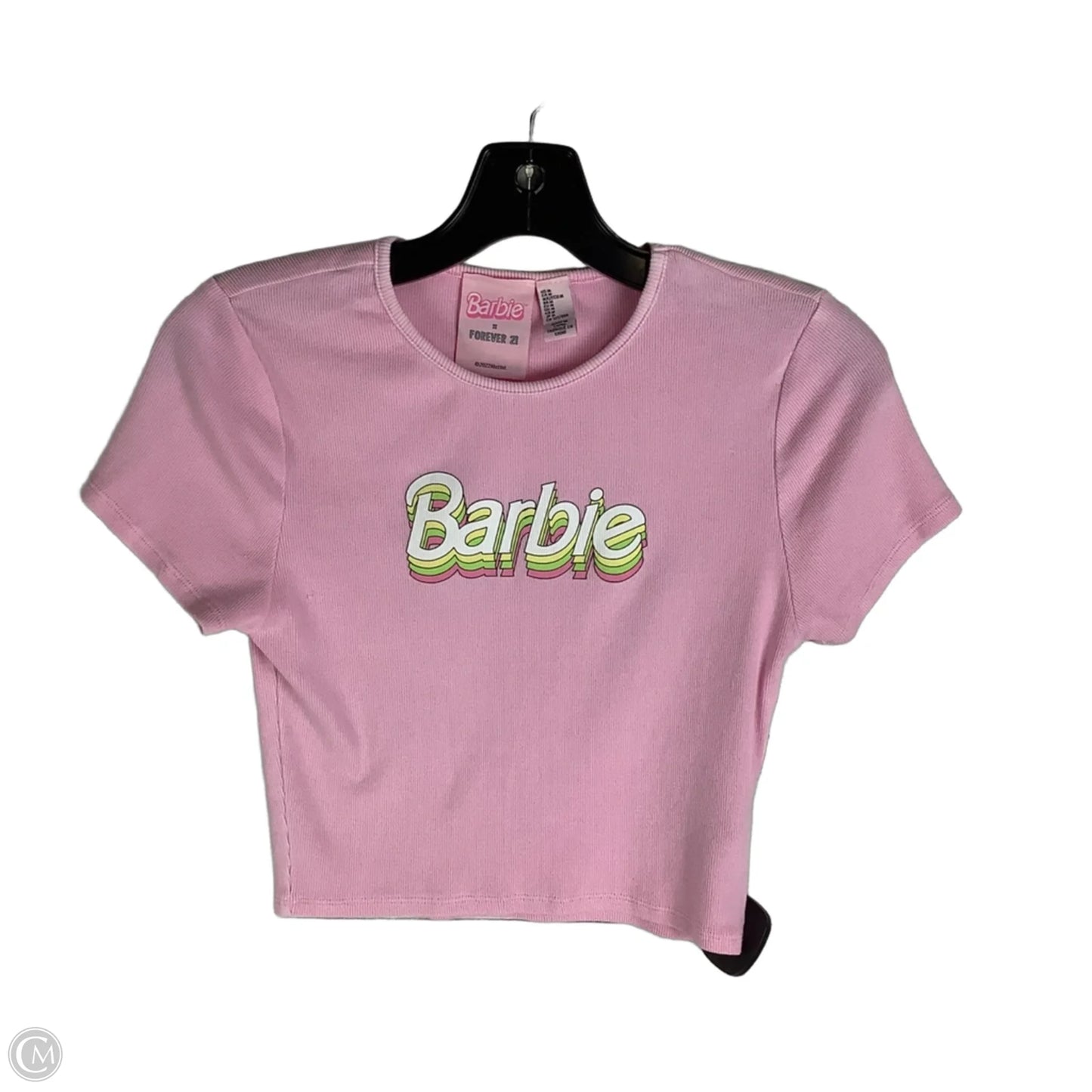 Top Short Sleeve Basic By Forever 21 In Pink, Size: M