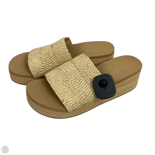 Sandals Heels Platform By Skechers In Tan, Size: 8.5
