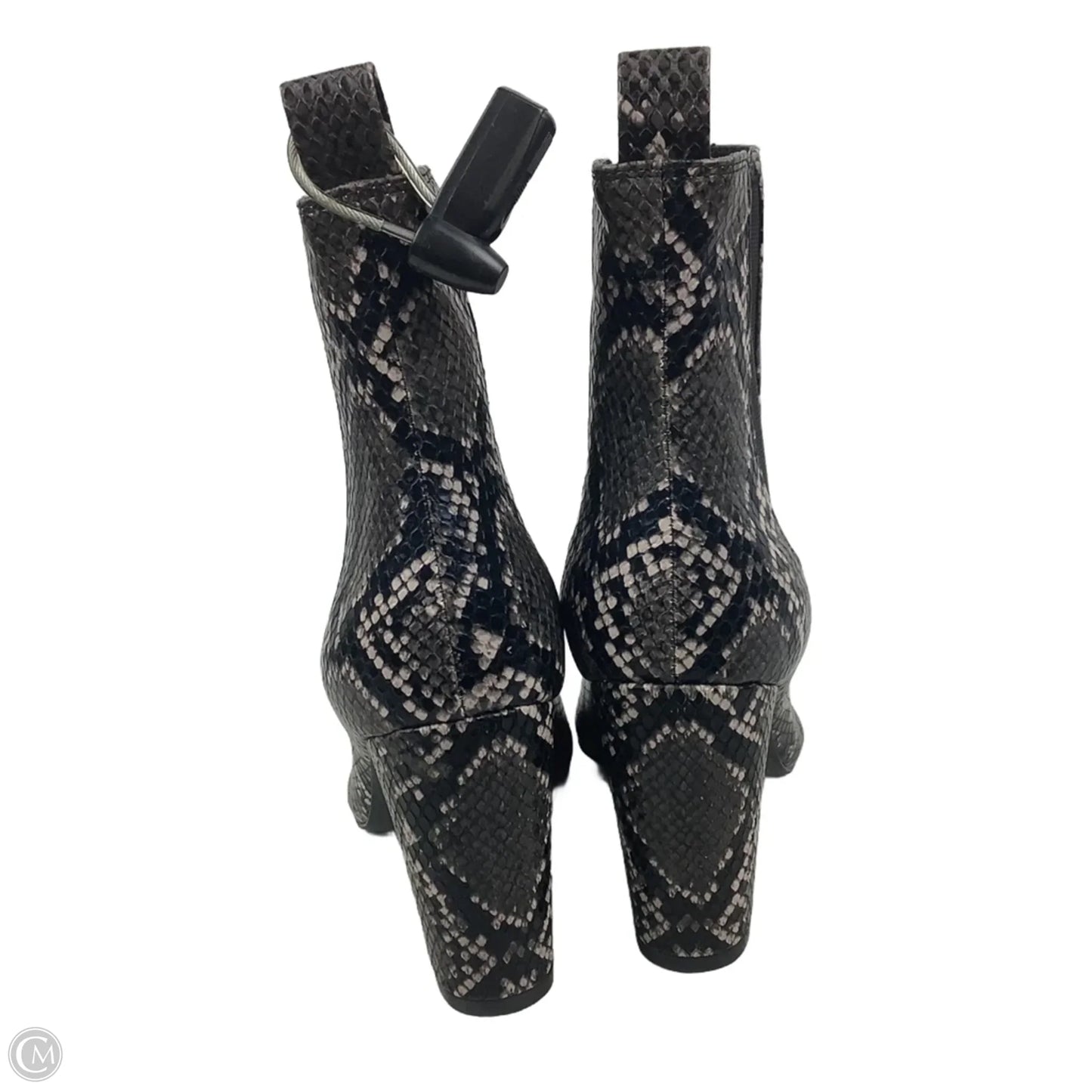 Boots Ankle Heels By Steve Madden In Snakeskin Print, Size: 6.5