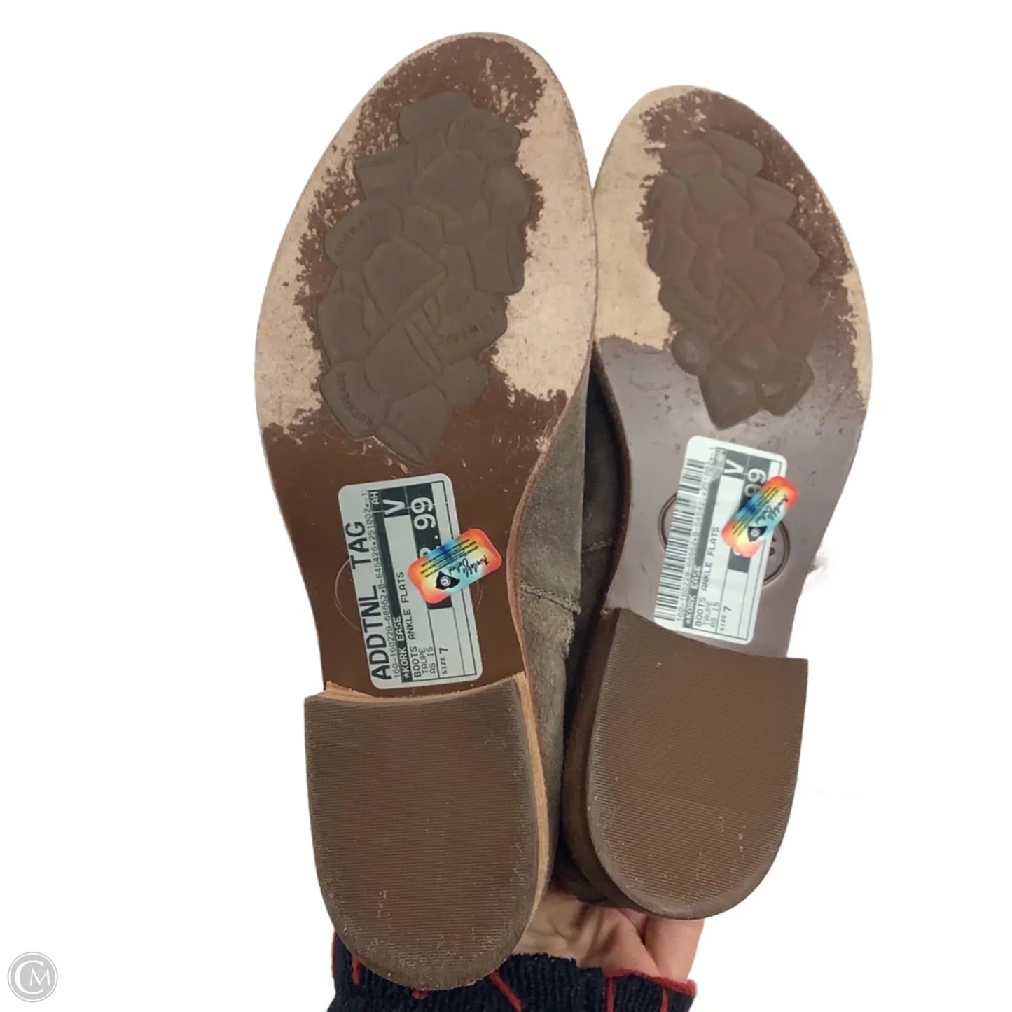 Boots Ankle Flats By Kork Ease In Taupe, Size: 7