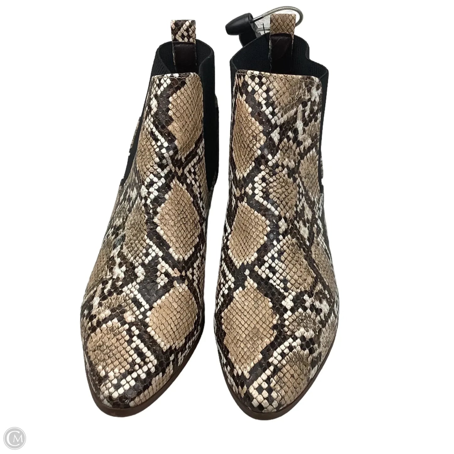 Boots Ankle Flats By Qupid In Snakeskin Print, Estimated Size: 8