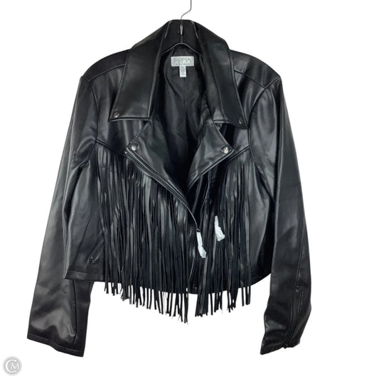 Jacket Leather By Sofia By Sofia Vergara In Black, Size: Xl