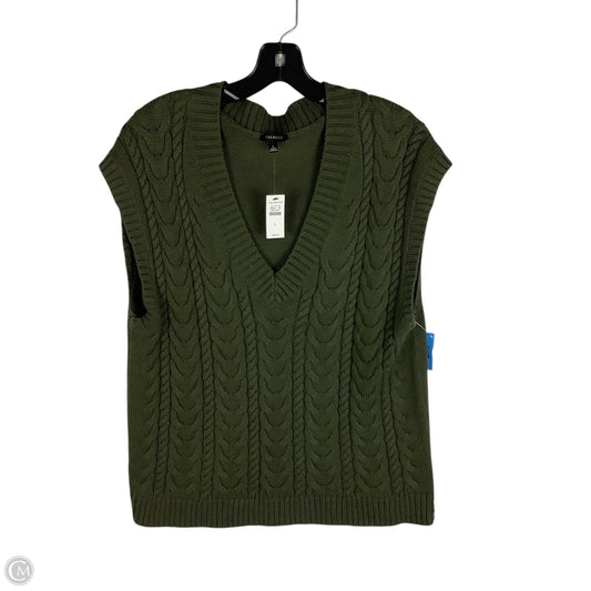 Vest Sweater By Talbots In Green, Size: L