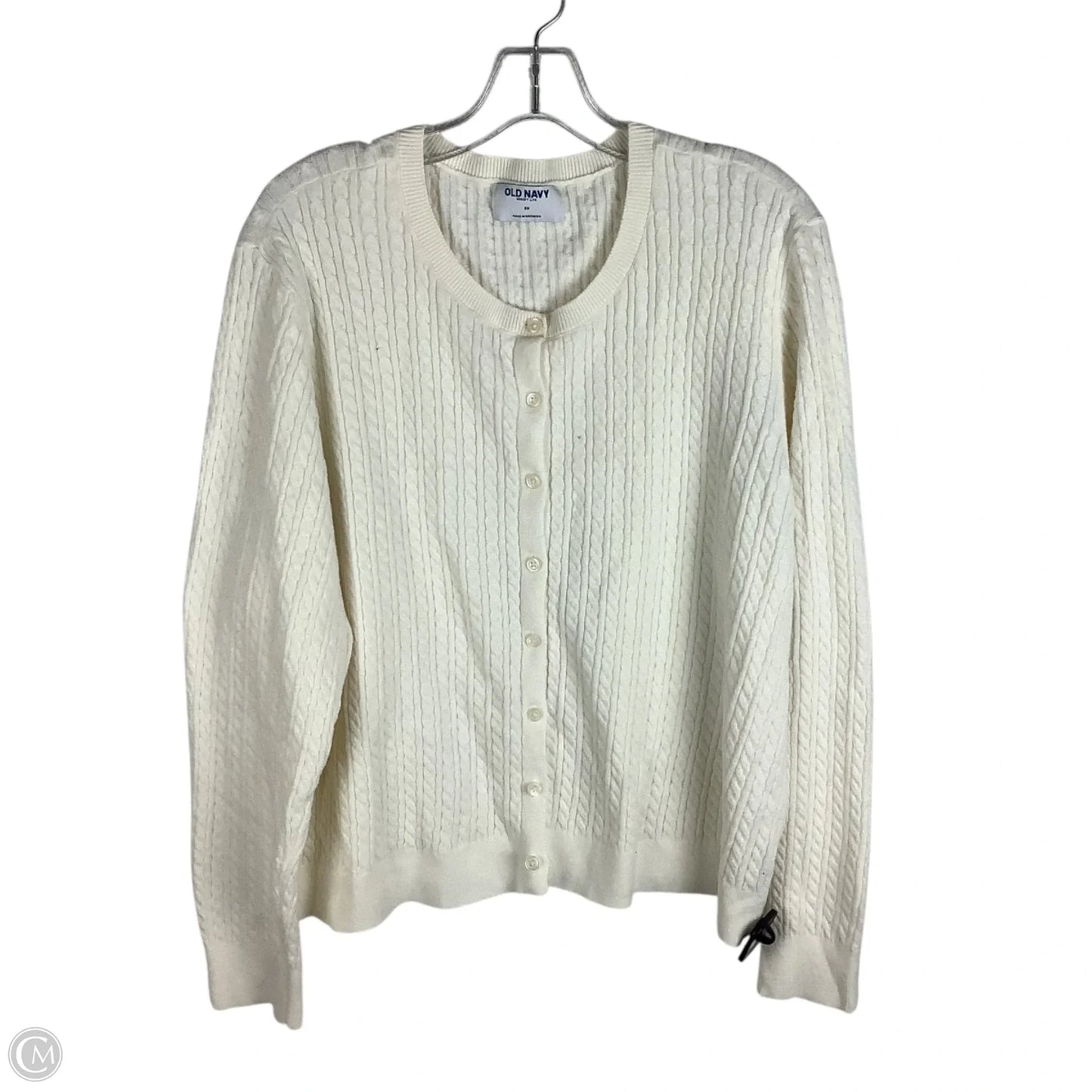 Sweater Cardigan By Old Navy In Cream, Size: 3x