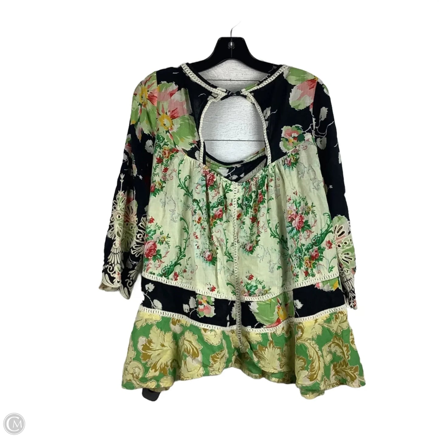 Top Long Sleeve By Anthropologie In Floral Print, Size: 12