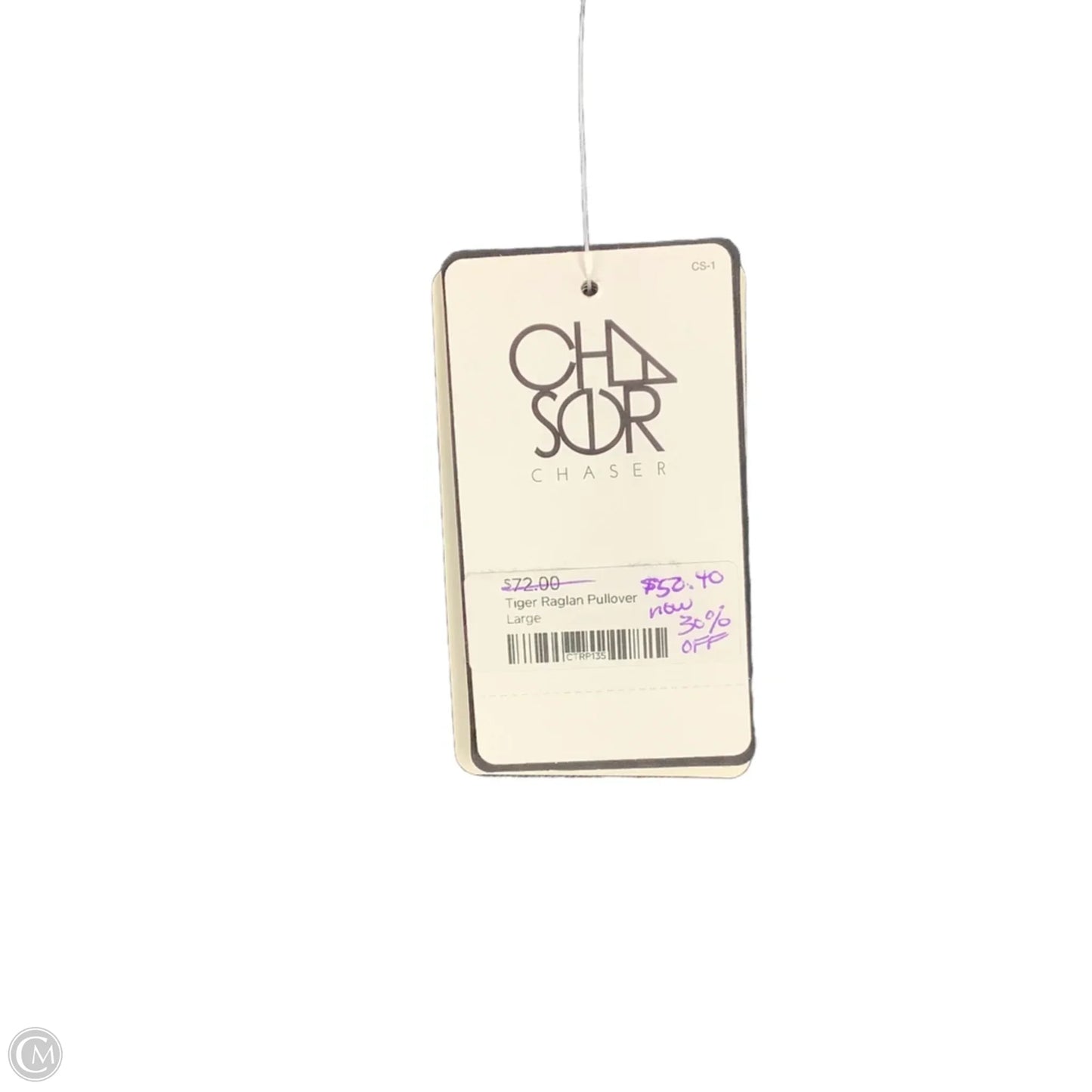 Top Long Sleeve By Chaser In Grey, Size: L