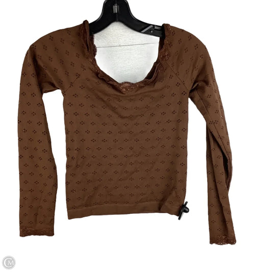 Top Long Sleeve Basic By Altard State In Brown, Size: M/L