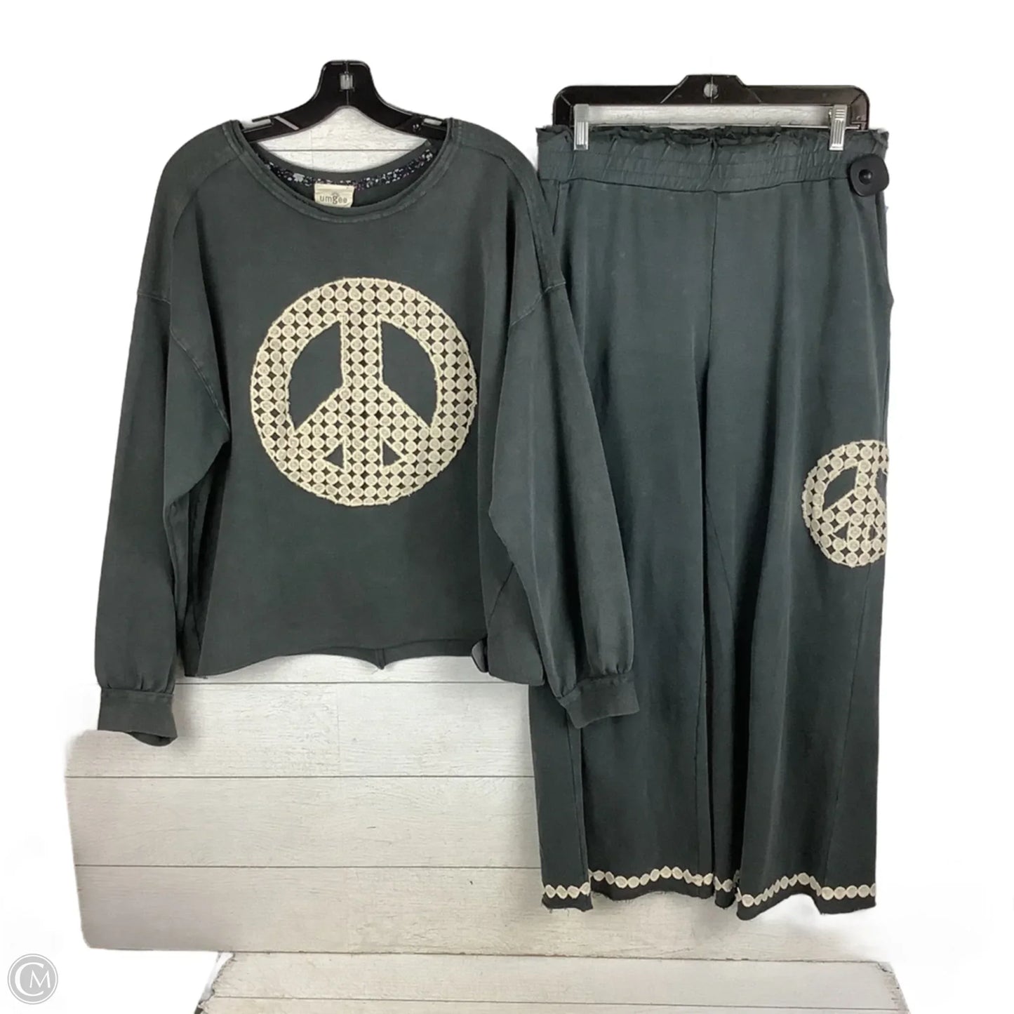 Pants Set 2pc By Umgee In Grey, Size: M