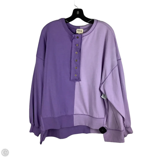 Sweatshirt Crewneck By Peach Love Cream California In Purple, Size: S (oversized)