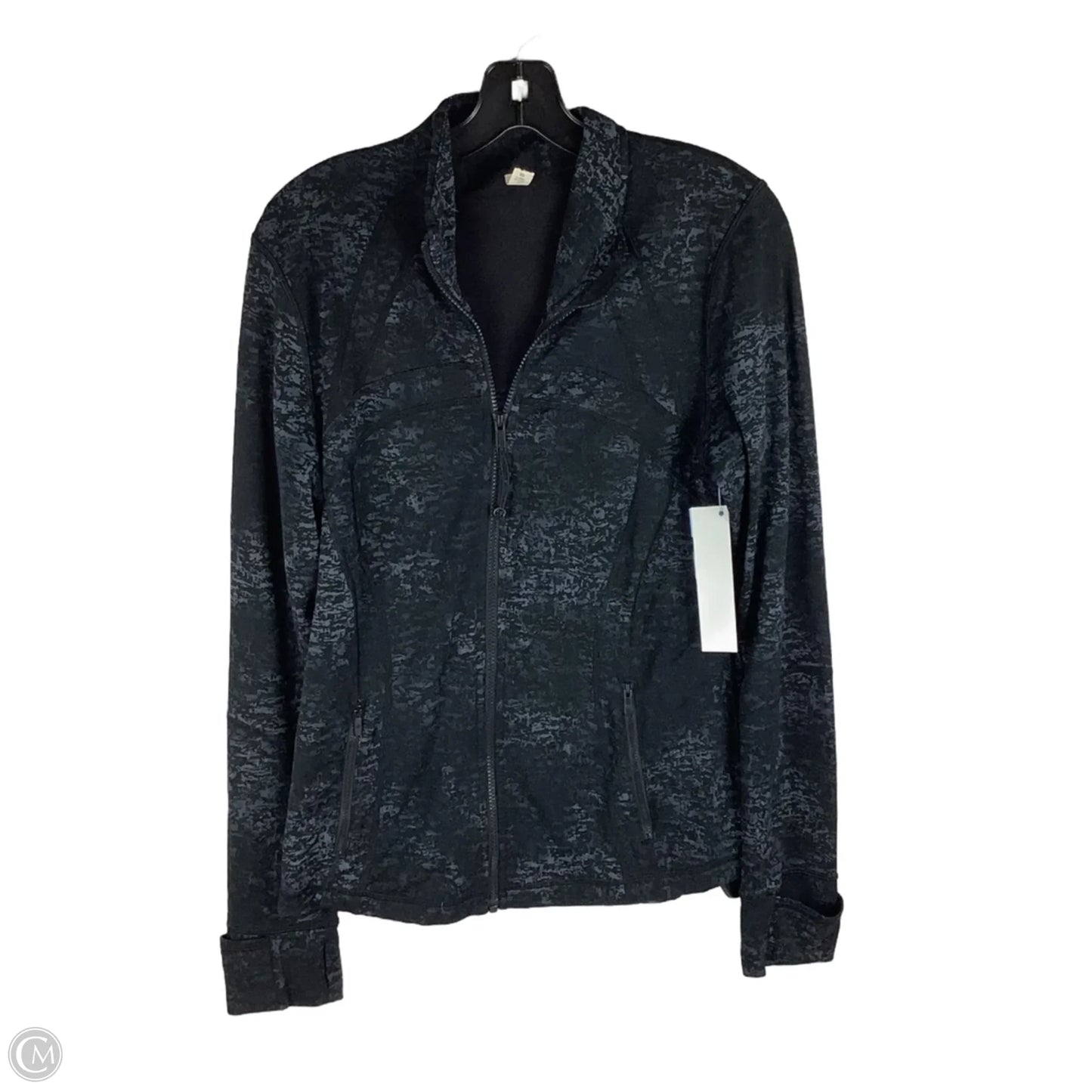 Athletic Jacket By Lululemon In Black, Size: 12