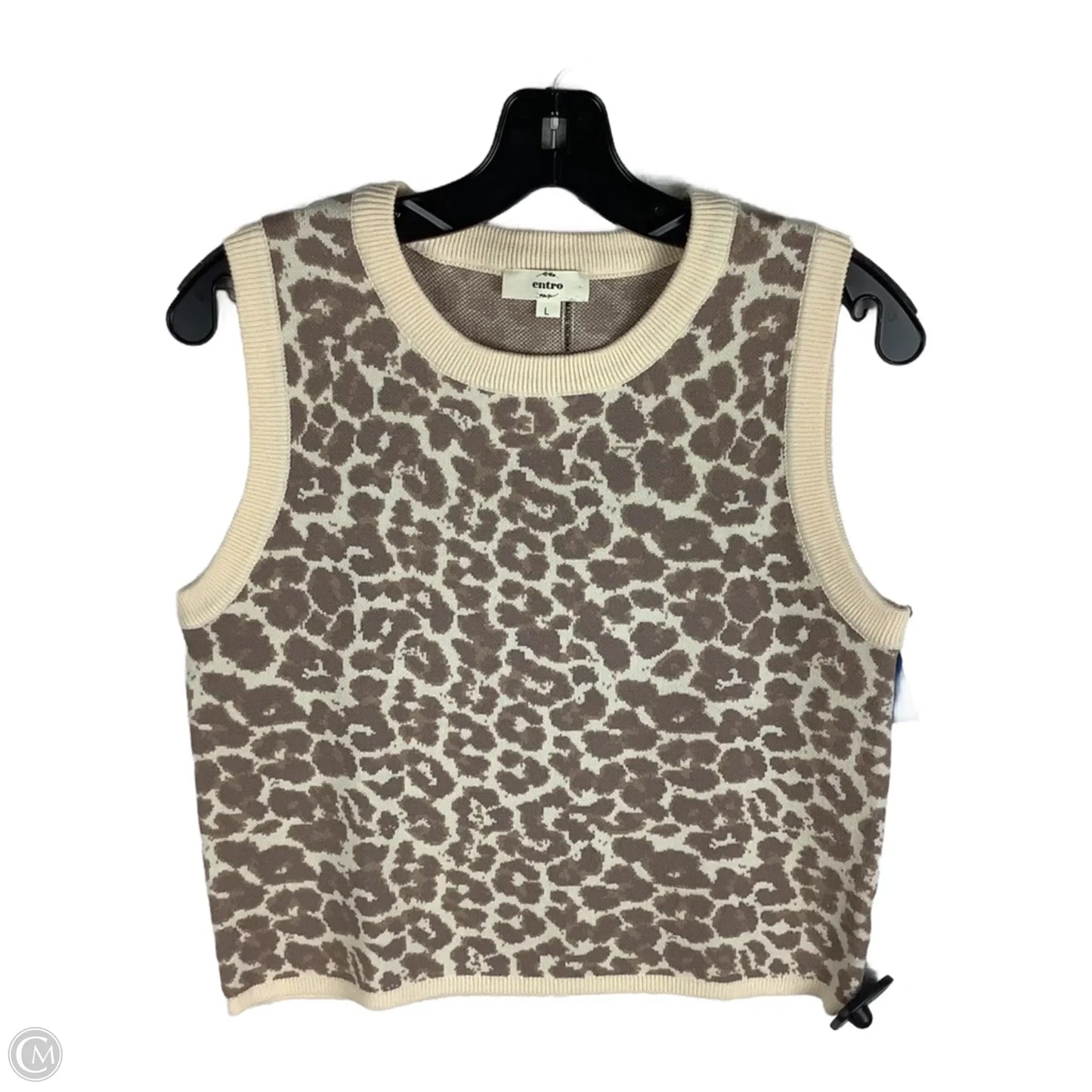 Top Sleeveless By Entro In Animal Print, Size: L