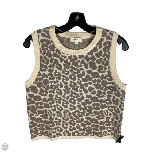 Top Sleeveless By Entro In Animal Print, Size: L