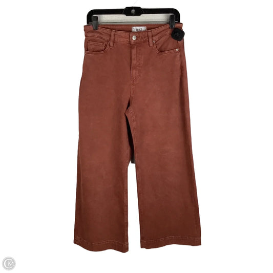 Jeans Wide Leg By Paige In Red Denim, Size: 6 (29)