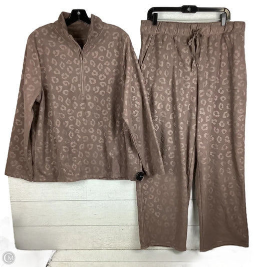 Pants Set 2pc By Cuddl Duds In Brown, Size: L
