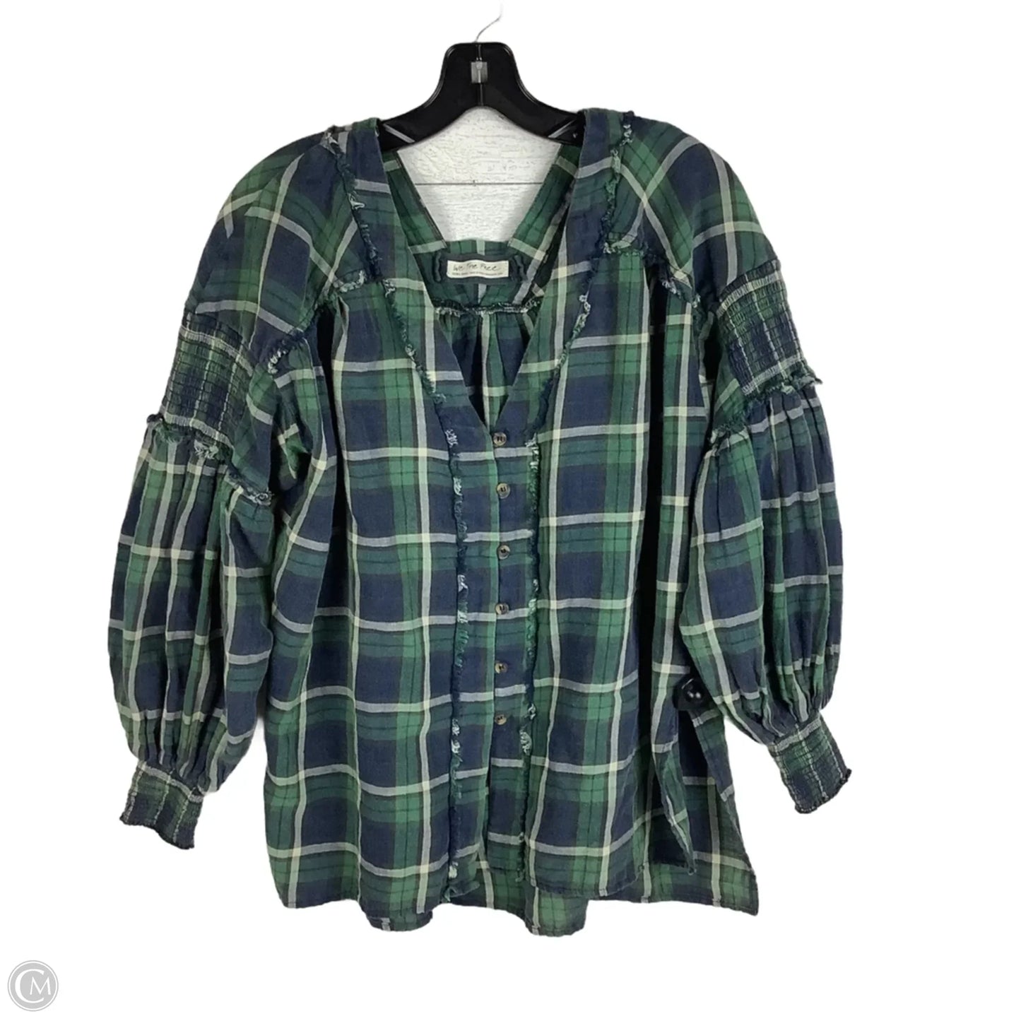Top Long Sleeve By We The Free In Plaid Pattern, Size: Xs