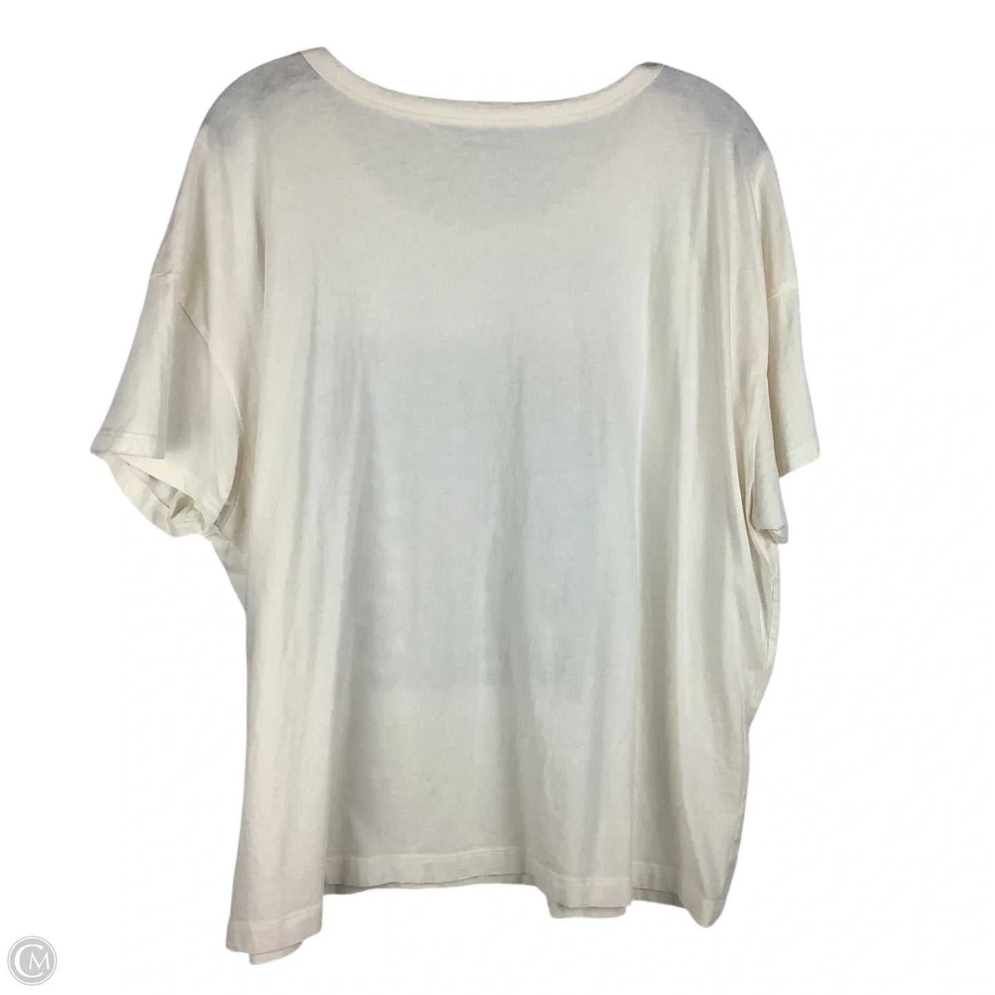 Top Short Sleeve Basic By Old Navy In Cream, Size: Xxl