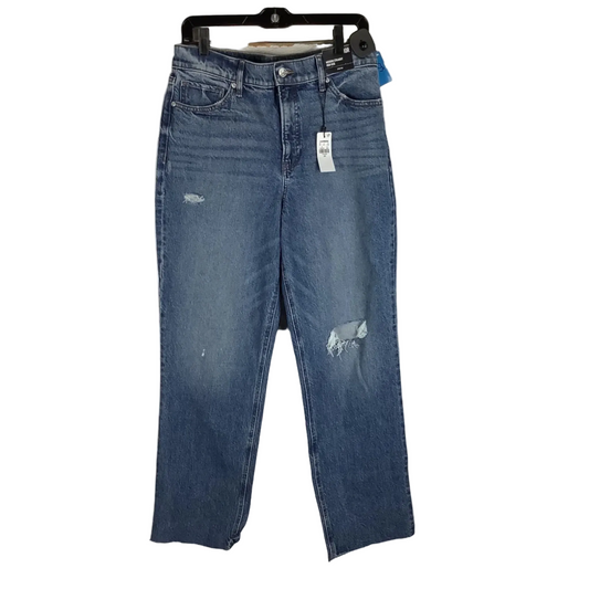 Jeans Straight By Express In Blue Denim, Size: 10