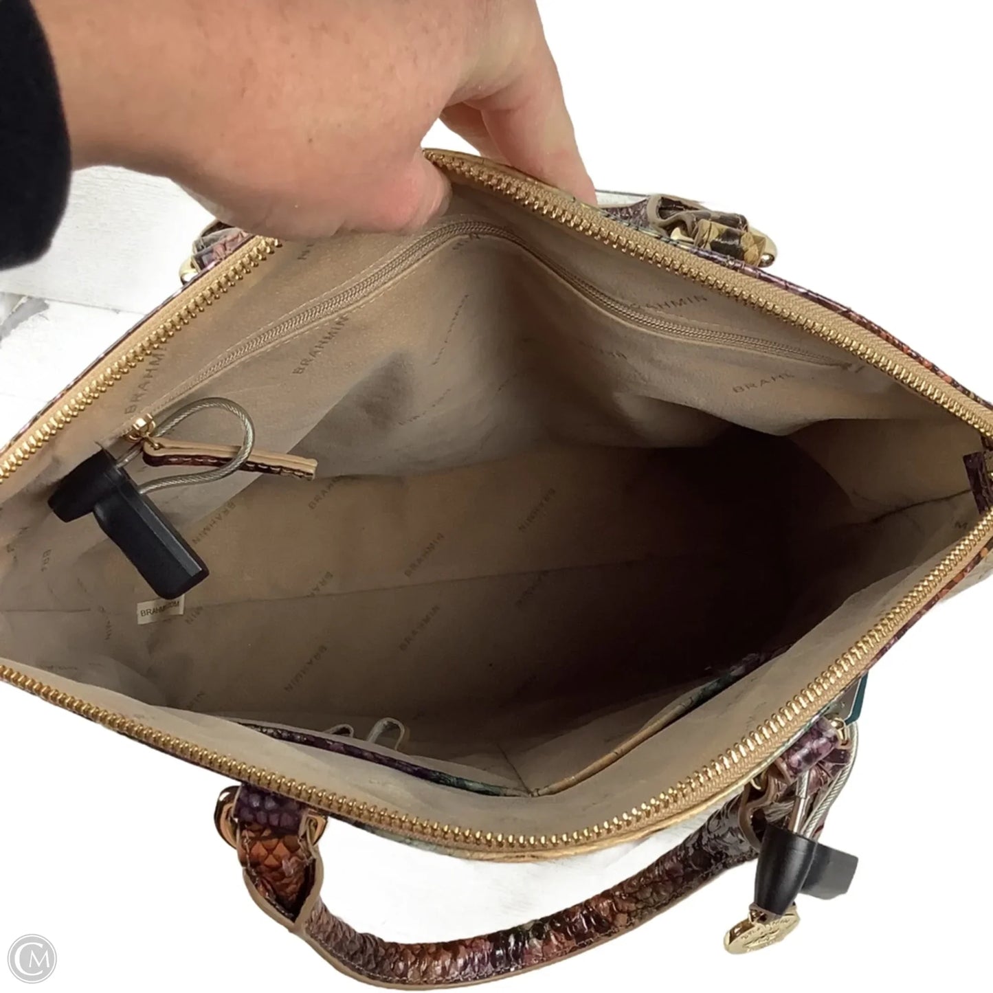 Handbag Designer By Brahmin, Size: Medium