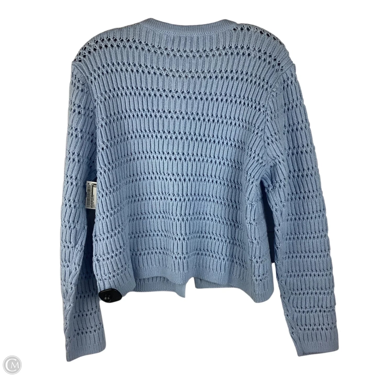 Sweater Cardigan By Calvin Klein In Blue, Size: L