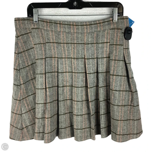 Skirt Mini & Short By Clothes Mentor In Plaid Pattern, Size: L