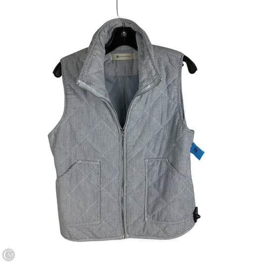 Vest Puffer & Quilted By Impeccable Pig In Striped Pattern, Size: L