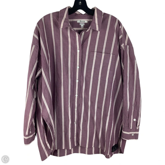 Top Long Sleeve By Madewell In Purple, Size: L