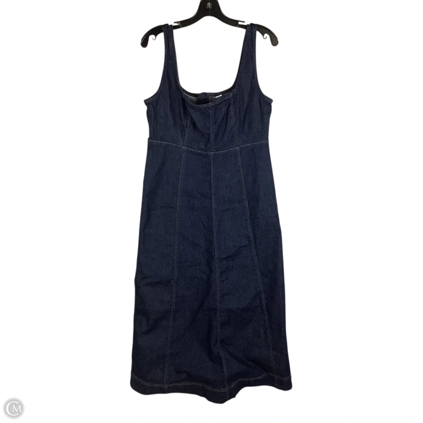 Dress Casual Midi By Old Navy In Blue Denim, Size: M