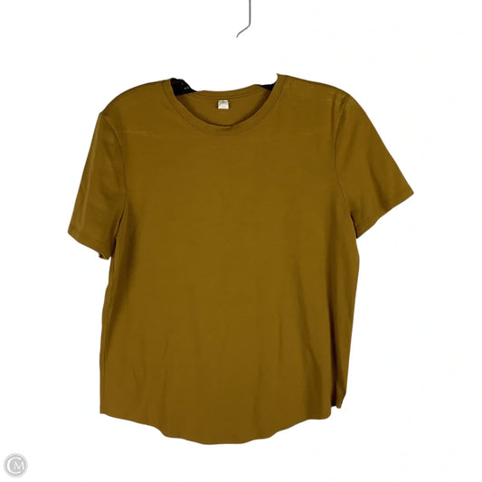 Athletic Top Short Sleeve By Lululemon In Yellow, Size: 6