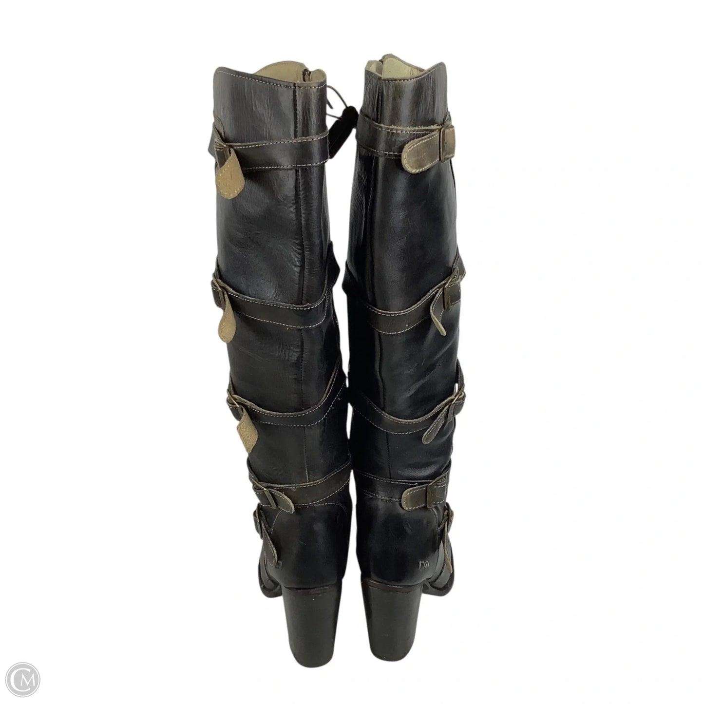 Boots Knee Heels By Bed Stu In Black, Size: 8