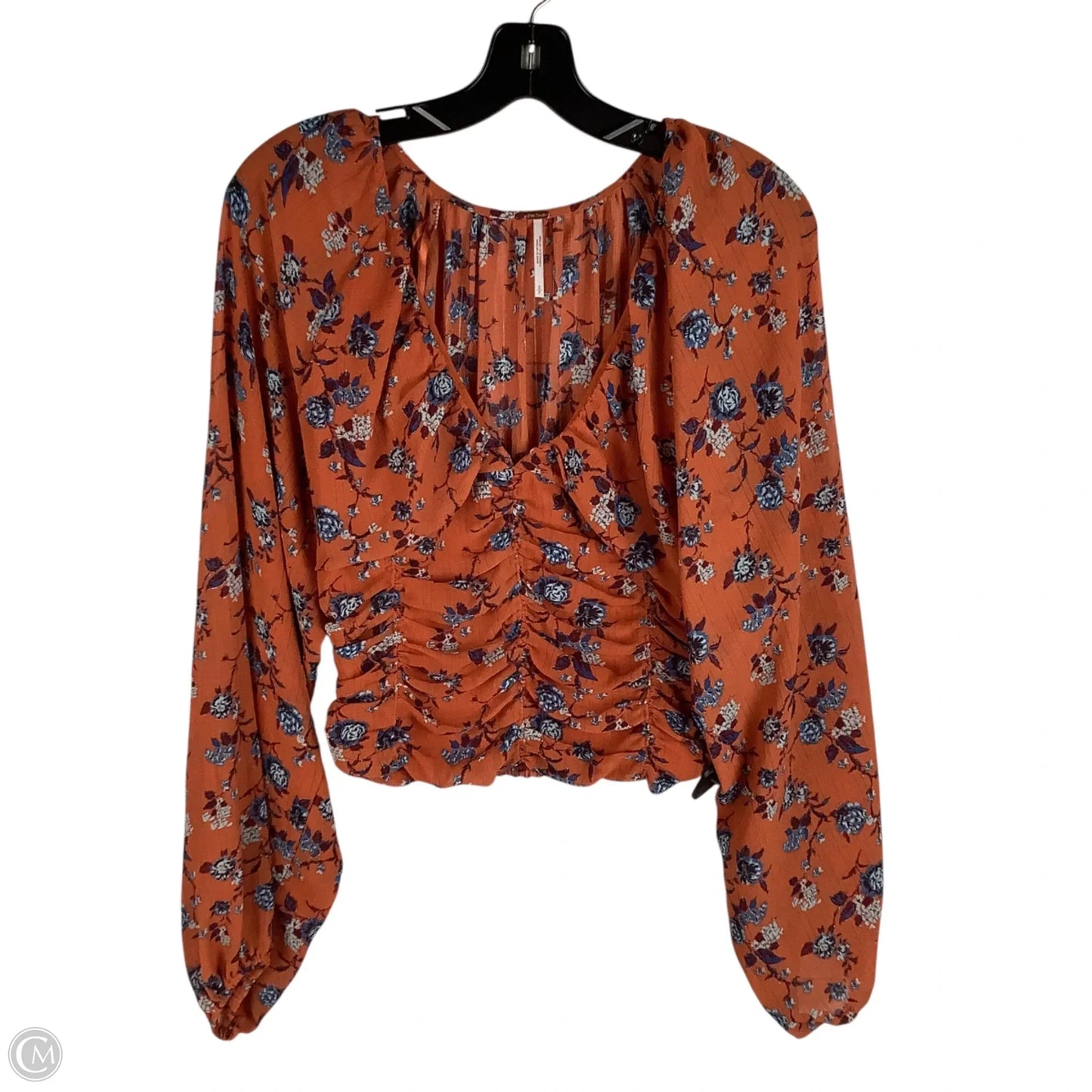 Top Long Sleeve By Free People In Orange, Size: S